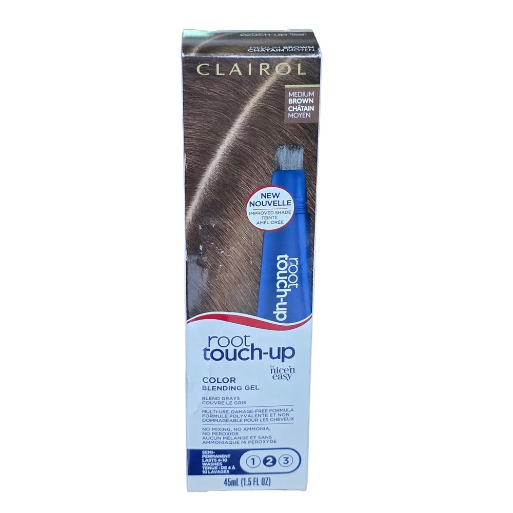 NEW Clairol Nice n Easy Root Touch Up Color Blending Gel Medium Brown 1.5oz